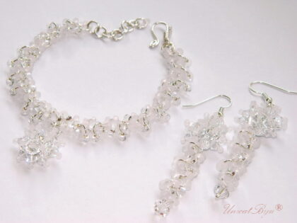 Bijuterii set ”Frosted Glamour”; Swarovski Elements