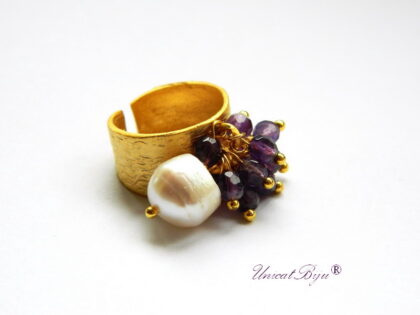 Inel ”Pearly Amethyst”