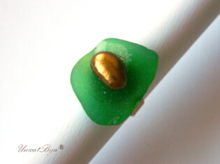 VANDUT - Inel ”Gold Emerald Diva” (8042)