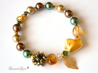 Bratara ”Autumn Gold Heart” (8930)