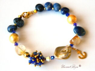 Bratara ”Lapis Gold Ocean” (8904)