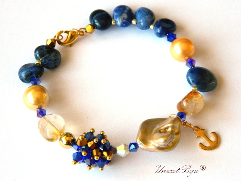 Bratara ”Lapis Gold Ocean” (8904)